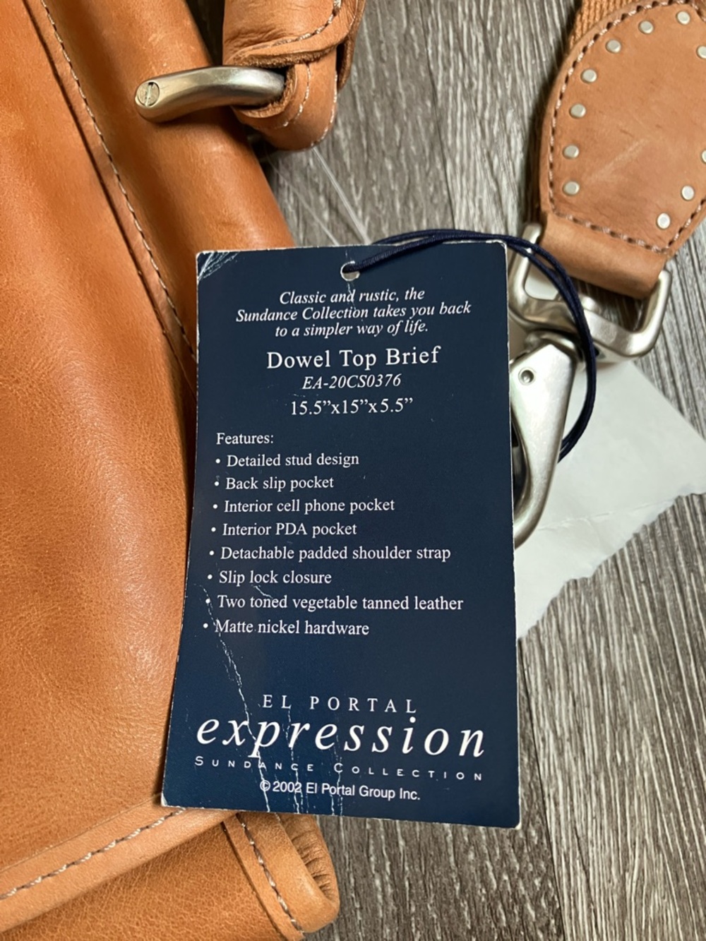 El Portal vintage Classic Tan Leather Messenger Bag - Picture 17 of 17